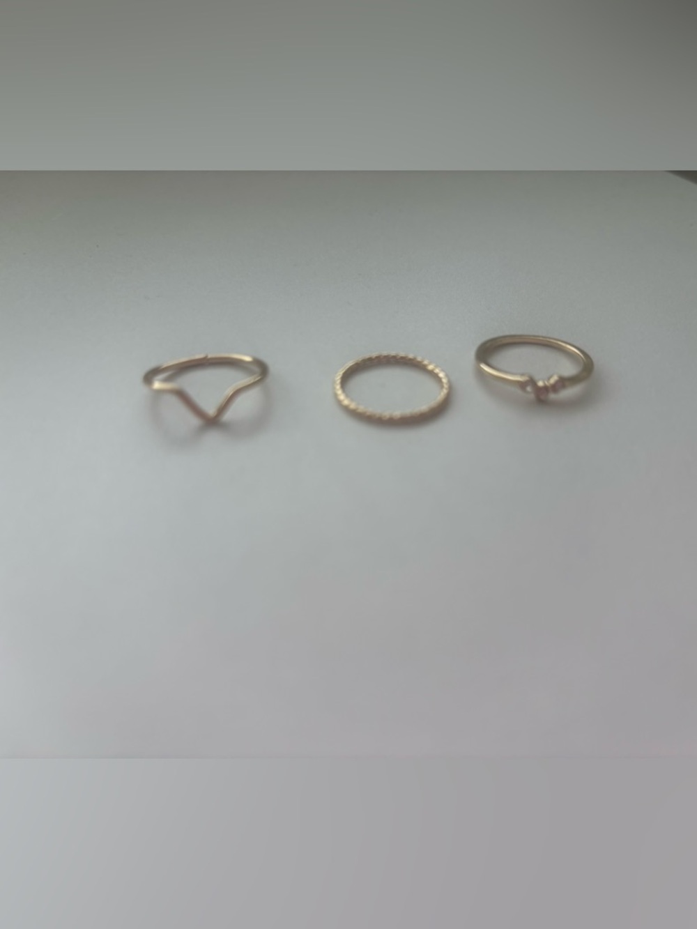 NWOT Delicate Gold Stacking Ring Set - Three Piece Lovisa Rings